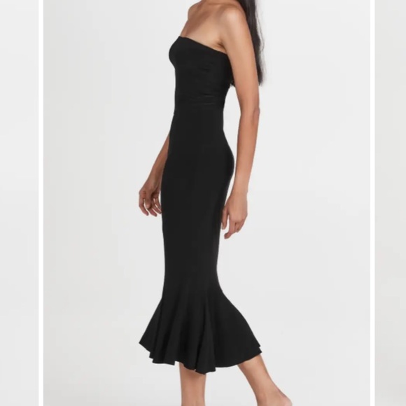 NWT Norma Kamali Black Strapless Dress - Picture 7 of 16